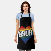 ブラミームおもしろいことわざブログリーティングゲイLGBTプライド エプロン (着用した状態)
