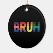 ブラミームおもしろいことわざブログリーティングゲイLGBTプライド セラミックオーナメント (左)