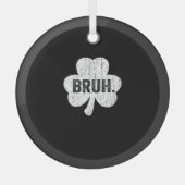 ブラミームおもしろいことわざブログリーティング10代のボーイセントパ ガラスオーナメント (正面)