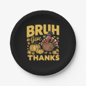 ブラミームおもしろい感謝祭トルコ感謝祭 ペーパープレート (正面)