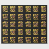 ブラミームおもしろい感謝祭トルコ感謝祭 ラッピングペーパー (フラット)