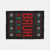 ブラミームことわざブログリーティングティーンズボーイズメンズ醜い フリースブランケット (正面(横))