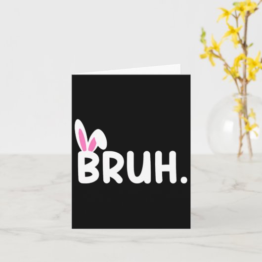 ブラミームイースターおもしろいデイバニーエッグティーンズボーイズK カード (黄色い花)