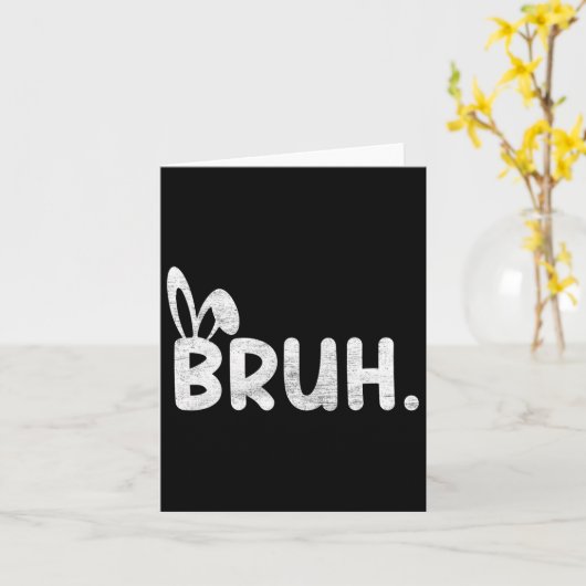 ブラミームイースターおもしろいデイバニーエッグティーンズボーイズK カード (黄色い花)