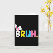 ブラミームイースターおもしろいデイバニーエッグティーンズボーイズK カード (黄色い花)