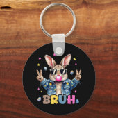 ブラミームイースターおもしろいデイバニーエッグティーンズボーイズK キーホルダー (正面)