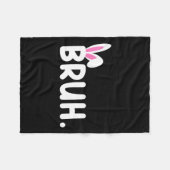 ブラミームイースターおもしろいデイバニーエッグティーンズボーイズK フリースブランケット (正面(横))