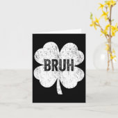 ブラミームシャムロックおもしろいSt patricks dayティーンズボーイ カード (黄色い花)