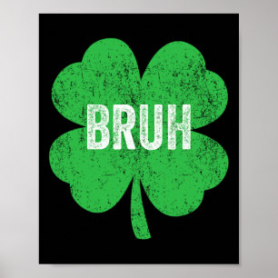 ブラミームシャムロックおもしろいSt patricks dayティーンズボーイ ポスター