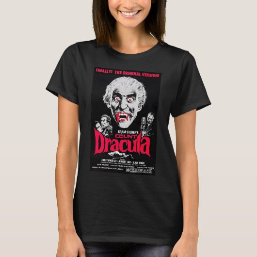 「ブラムストーカー伯爵ドラキュラ」ホラー映画 Tシャツ (正面)