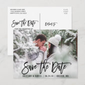 ブラモダンシスクリプト日付写真を保存B ポストカード (正面/裏面)