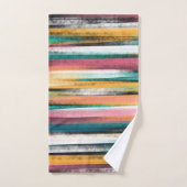 ブラモダンシストカラフルロークのストライプ油 バスタオルセット (ハンドタオル)