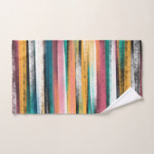 ブラモダンシストカラフルロークのストライプ油 バスタオルセット (ハンドタオル)