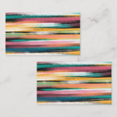 ブラモダンシストカラフルロークのストライプ油 名刺 (正面/裏面)