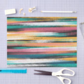 ブラモダンシストカラフルロークのストライプ油 薄葉紙 (クラフト)