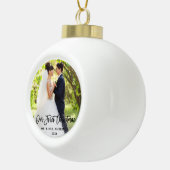 ブラモダンシス結婚クリプトの初めてのクリスマスB セラミックボールオーナメント (右)