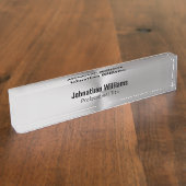 ブラモダンシ仕上げメタルの外観名タイトル文字テンプレート デスクネームプレート (側面)