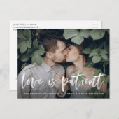 ブラモダンシ文字の愛は忍耐強い延期 案内ポストカード (正面/裏面)