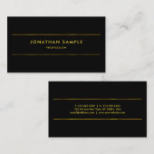 ブラモダンッエレガントク金ゴールドプロフェッショナルプレーントップ 名刺 (正面/裏面)