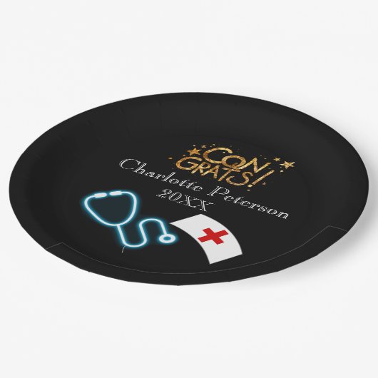 ブラモダンックナース卒業会 ペーパープレート (アングル)