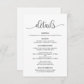 ブラモダンックハンドレターデザイン、結婚の詳細 エンクロージャーカード (正面/裏面)