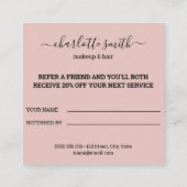 ブラモダンックピンクホワイトが友人を指す 紹介カード (裏面)