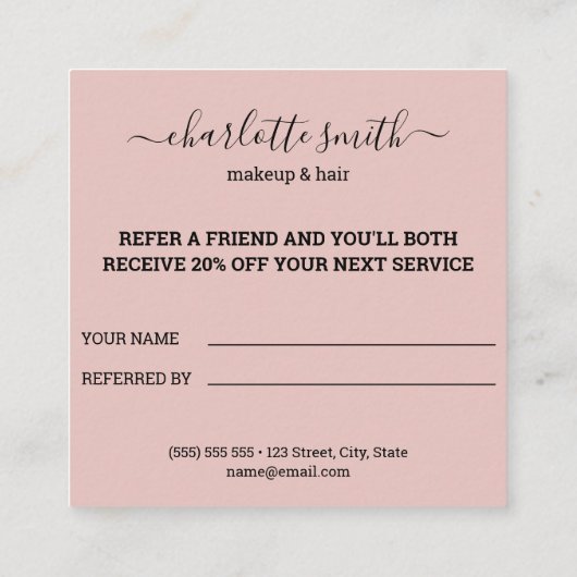 ブラモダンックピンクホワイトが友人を指す 紹介カード (裏面)