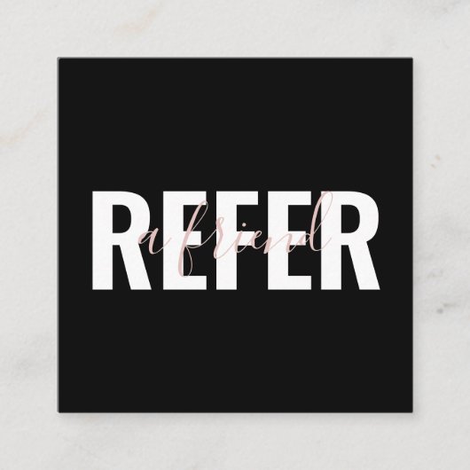 ブラモダンックピンクホワイトが友人を指す 紹介カード (正面)