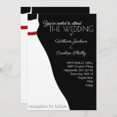 ブラモダンックレ結婚ッドドレス結婚式招待状 招待状 (正面/裏面)