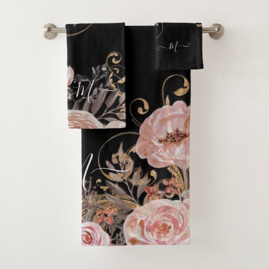 ブラモダンック赤面ピンク水色フローラ バスタオルセット (インサイチュ)