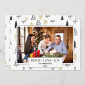 ブラモダンック&金ゴールドピースラブジョイクリスマスツリー シーズンカード (正面/裏面)