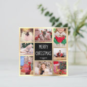 ブラモダンック&金ゴールドメリークリスマスフォトコラージュ シーズンカード (スタンド正面)