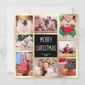 ブラモダンック&金ゴールドメリークリスマスフォトコラージュ シーズンカード (正面)