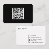 ブラモダンック – QRコード – プロフェッショナル – ソーシャルメディア 名刺 (正面/裏面)