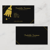 ブラユニークック&金ゴールドメイドハウス清掃サービス 名刺 (正面/裏面)