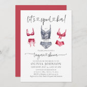 ブラランジェリーブライダルシャワーを台無しにしよう 招待状 (正面/裏面)