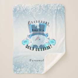 ブラルベビー外は寒い シェルパブランケット