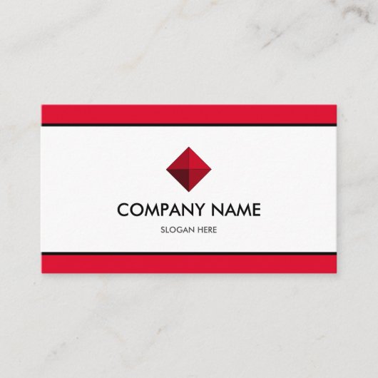 ブランエレガントド赤と白 名刺 (正面)