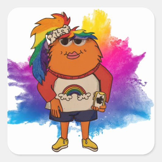 ブランカステッカー スクエアシール (正面)