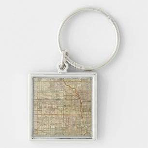 ブランカードのシカゴのガイドマップ キーホルダー