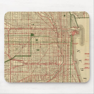 ブランカードのシカゴ地図 マウスパッド