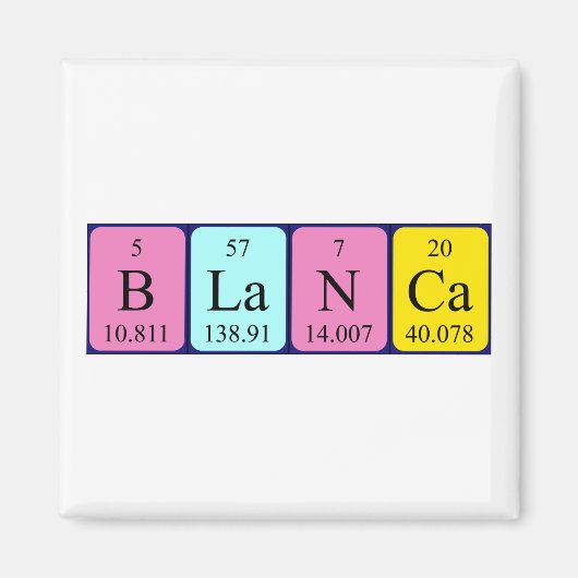 ブランカ周期表名磁石 マグネット (正面)