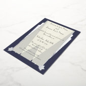 ブランキーアールデコインブルーフォイル招待状 箔招待状 (回転した状態)