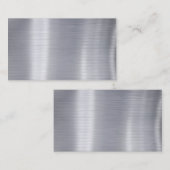 ブランクによってブラシをかけられるアルミニウム"フェイクなアルミニウム" 名刺 (正面/裏面)