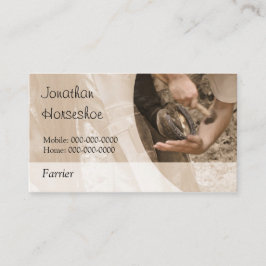 ブランクの逆の馬に、蹄鉄を打ちます 名刺