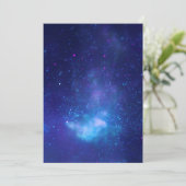 ブランクアクアブルー天の川銀河中心写真 招待状 (スタンド正面)