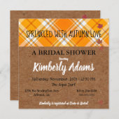 ブランクウィズオータムラブパーティーブライダルシャワー 招待状 (正面/裏面)