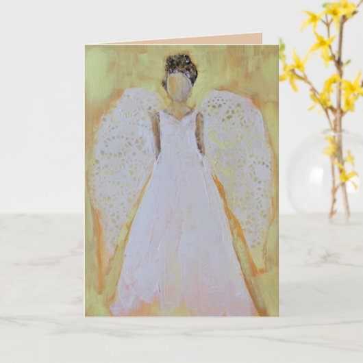 ブランクエンジェル カード (黄色い花)