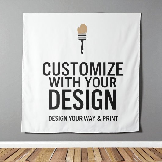 ブランクカスタマイズ 57x57" 角型 個人用オリジナル タペストリー