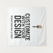 ブランクカスタマイズ 57x57" 角型 個人用オリジナル タペストリー (正面(横))